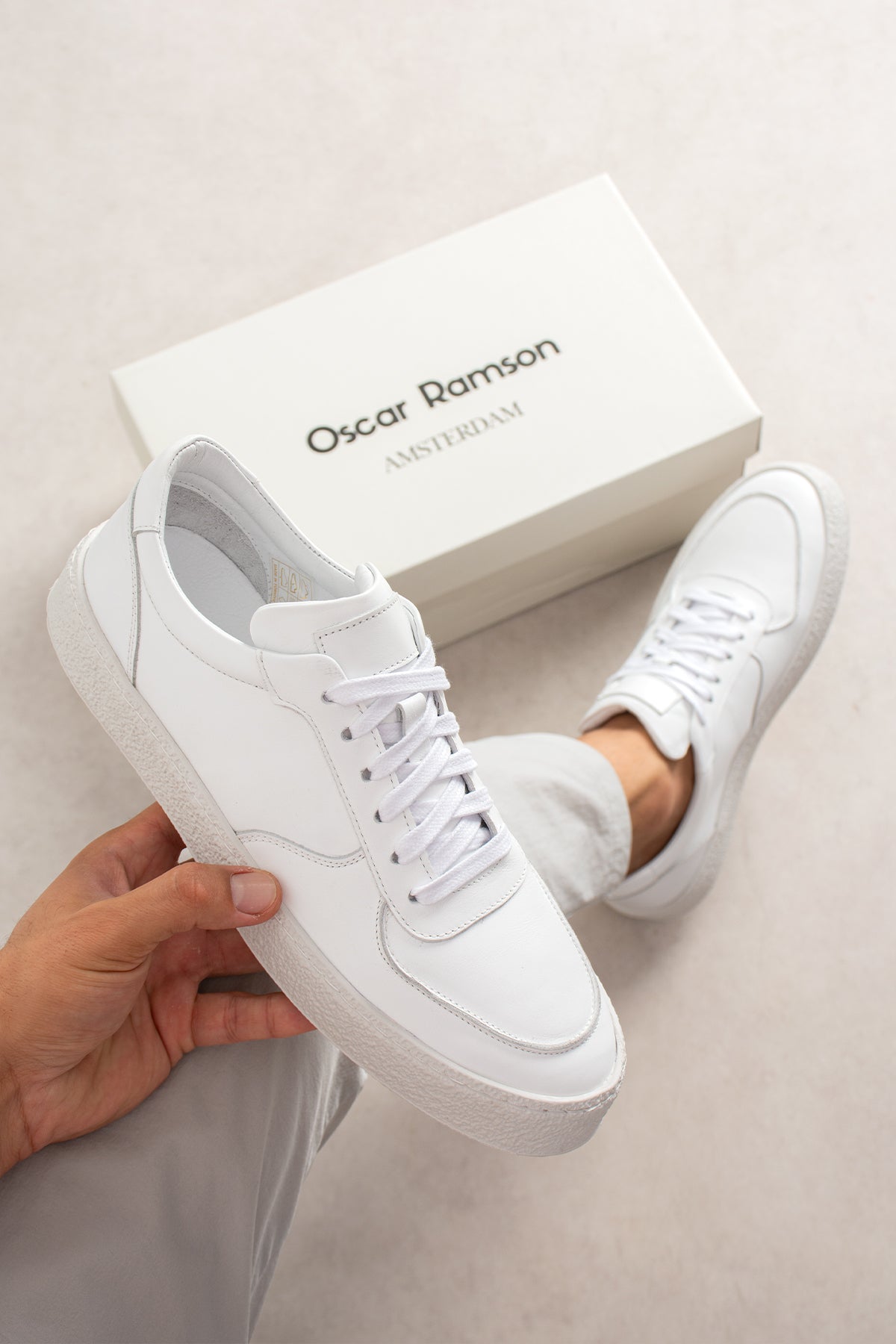 Sneaker Como Leather White